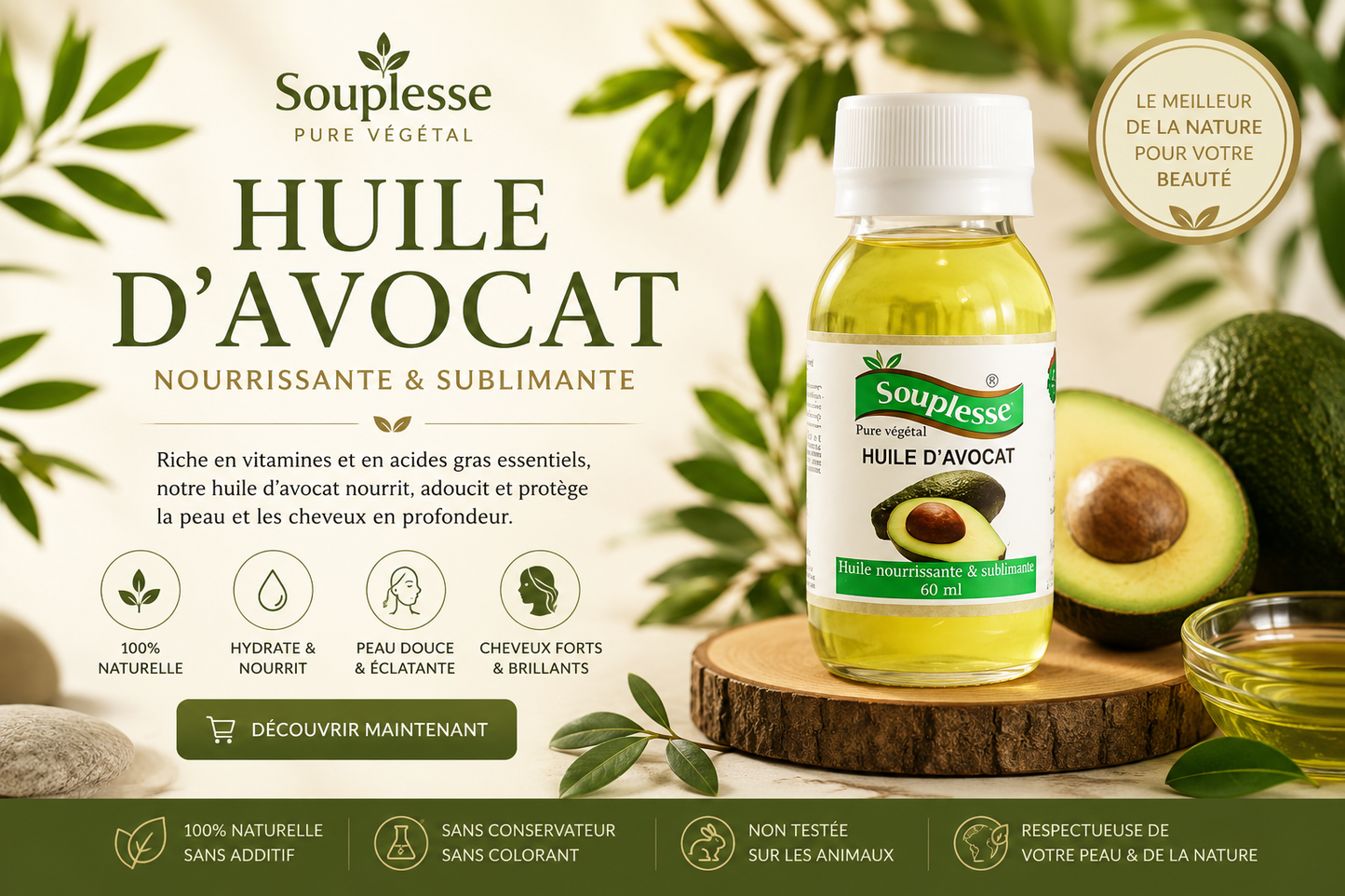 Huile d'avocat Natural product
